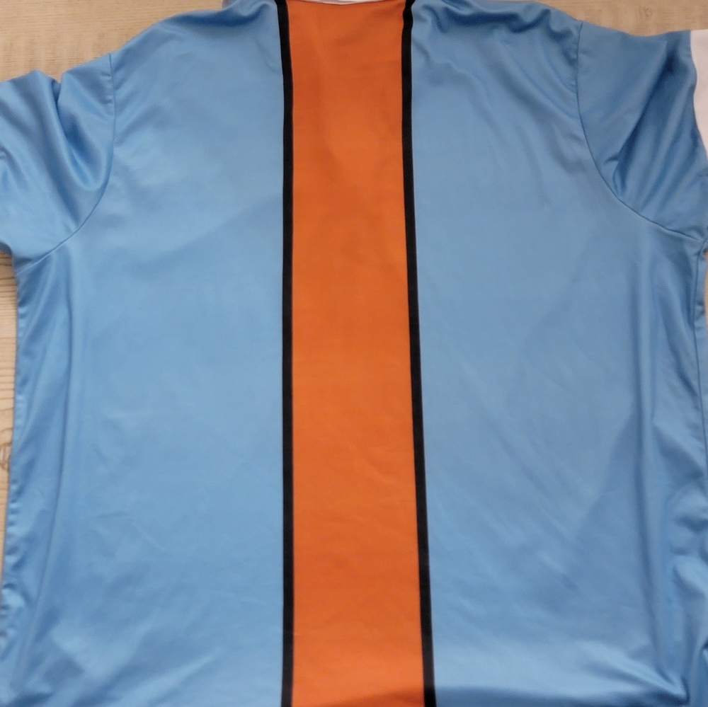 Blue and Orange Gulf Polo Shirt 3XL Vintage Retro Classic Timeless Racing - Picture 3 of 4